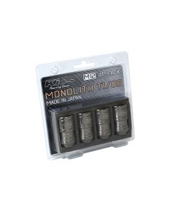 Project Kics Monolith T1/06 Glorious Black 12x1.50 Lug Nut Set 4 Pieces