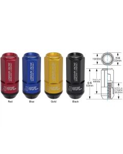 Project Kics Leggdura Racing Shell Type Lug Nut 53mm Closed-End Look 16 Pcs + 4 Locks 12X1.5 Black - WCL5311K