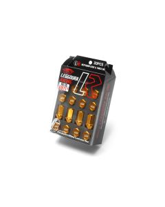 Project Kics Leggdura Racing Yellow Gold M12x1.25 Lug Nuts (Laser Logo)