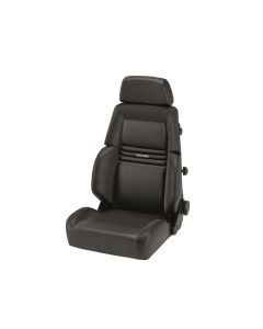 Recaro Comfort Seat Expert S 3 Point Belt  Black Leather | Black Leather Silver Logo- LTF.00.000.LL11