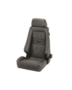 Recaro Specialist M 3 Point Belt Medium Grey Leather | Grey Artista Black Logo- LXW.00.000.LR55