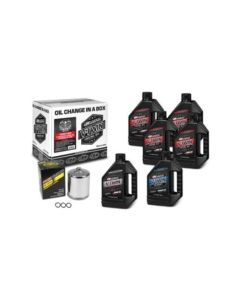 Maxima V-Twin Oil Change Kit Synthetic w/Chrome Filter Twin Cam - 90-119016PC