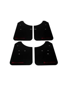 Rally Armor 02-07 Subaru WRX/STI/RS/2.5i (Wagons Req. Mod.) Basic Black Mud Flap w/Red Logo - MF1-BAS-RD