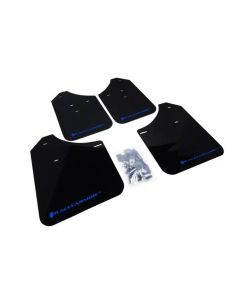 Rally Armor Rally Mud Flap Set Black w/Blue Logo Subaru Impreza | WRX | STI 02-07- RALL-MF1-UR-BLK/BL