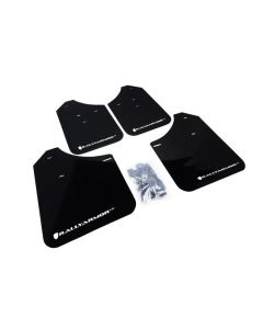 Rally Armor Rally Mud Flap Set Black w/White Logo Subaru Impreza | WRX | STI 02-07- RALL-MF1-UR-BLK/WH
