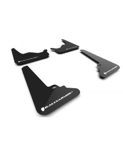 Rally Armor Black Mud Flap/White Logo Tesla Model S 2022-2023- RALL-MF101-UR-BLK-WH