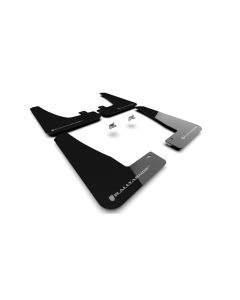 Rally Armor Black UR Mud Flap w/ Dark Grey Logo Telsa Model X 2022+- RALL-MF102-UR-BLK/DGRY