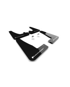 Rally Armor Black UR Mud Flap w/ White Logo Telsa Model X 2022+- RALL-MF102-UR-BLK/WH