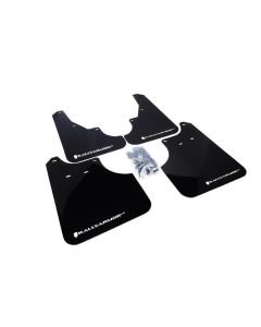 Rally Armor UR Rally Mud Flap Set Black w/White Logo Subaru Forester 09-13- RALL-MF11-UR-BLK/WH