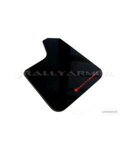 Rally Armor Universal UR Mud Flap Set Black w/Red Logo- RALL-MF12-UR-BLK/RD