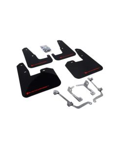 Rally Armor UR Mud Flap Set Black w/Red Logo Subaru STI 08-22 | WRX 11-22- RALL-MF15-UR-BLK/RD