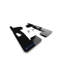 Rally Armor 22-25 Rivian R1T Black UR Mud Flap w/Nitrous Blue Logo - MF18-UR-BLK/NB