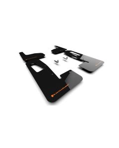 Rally Armor 22-25 Rivian R1T Black UR Mud Flap w/Tangerine Scream Logo - MF18-UR-BLK/TS