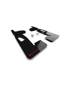 Rally Armor Black UR Mud Flap w/ Red Logo Rivian R1T 2022+- RALL-MF18-UR-BLK/RD