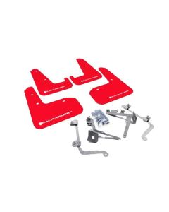 Rally Armor UR Mud Flap Set Red w/White Logo Subaru WRX | STI 11-22- RALL-MF19-UR-RD/WH