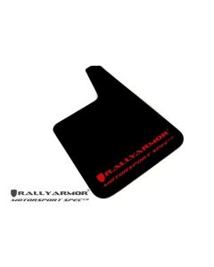 Rally Armor Universal Fit (No Hardware) Motorsport Spec Black UR Mud Flap Red Logo - MF20-MSUR-BK/RD