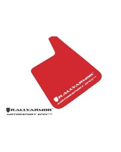 Rally Armor Universal Mspec Mud Flap Set Red w/White Logo- RALL-MF20-MSUR-RD/WH
