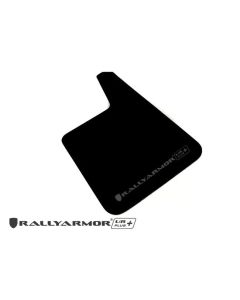 Rally Armor Universal Fit (No Hardware) UR Plus Black UR Mud Flap w/ Grey Logo - MF20-URP-BLK/GY