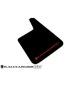 Rally Armor Universal UR Plus Mud Flap Set Black W/Red Logo- RALL-MF20-URP-BLK/RD