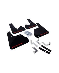 Rally Armor UR Mud Flap Set Black w/Red Logo Subaru Impreza 12-16- RALL-MF22-UR-BLK/RD