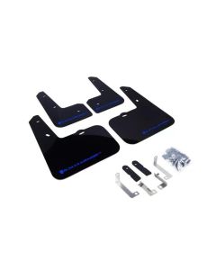 Rally Armor 12-18 Hyundai Veloster Black UR Mud Flap w/ Blue Logo - MF24-UR-BLK/BL