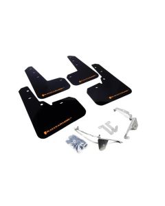 Rally Armor UR Mud Flap Set Black w/Orange Logo Subaru XV Crosstrek 13-17- RALL-MF26-UR-BLK/OR