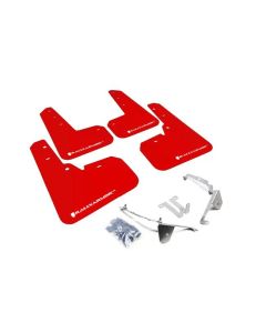 Rally Armor UR Mud Flap Set Red w/White Logo Subaru XV Crosstrek 13-17- RALL-MF26-UR-RD/WH
