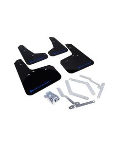 Rally Armor UR Mud Flap Set Black w/Blue Logo Ford Focus ST | RS 12-19- RALL-MF27-UR-BLK/BL