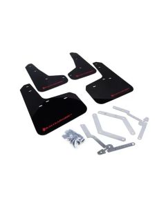 Rally Armor UR Mud Flap Set Black w/Red Logo Ford Focus ST | RS 12-19- RALL-MF27-UR-BLK/RD