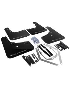 Rally Armor UR Mud Flap Set Black w/Silver Logo Ford Fiesta ST 14-19- RALL-MF29-UR-BLK/SIL