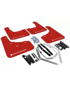 Rally Armor UR Mud Flap Set Red w/White Logo Ford Fiesta ST 14-19- RALL-MF29-UR-RD/WH