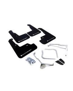 Rally Armor UR Mud Flap Set Black w/White Logo Subaru WRX | STI 15-22- RALL-MF32-UR-BLK/WH