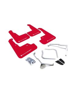 Rally Armor UR Mud Flap Set Red w/White Logo Subaru WRX | STI 15-22- RALL-MF32-UR-RD/WH