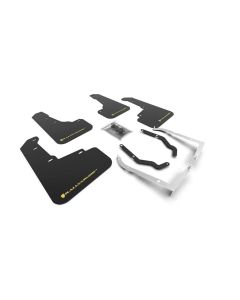 Rally Armor Black UR Mud Flap w/Yellow Pearl Logo Subaru Crosstrek Lift/AT 2018-2022- RALL-MF46-LTUR-BLK/PYP