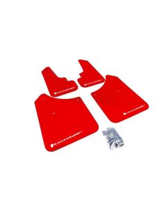Rally Armor UR Mud Flap Set Red w/White Logo Subaru Forester 03-08- RALL-MF5-UR-RD/WH