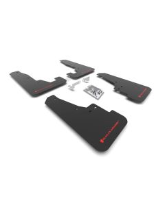 Rally Armor Black UR Mud Flap Red Logo Dodge Durango GT | RT | SRT | SXT 2016-2022- RALL-MF55-UR-BLK/RD
