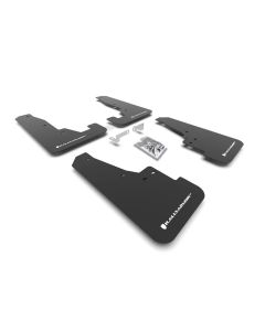 Rally Armor Black UR Mud Flap White Logo Dodge Durango GT | RT | SRT | SXT 2016-2022- RALL-MF55-UR-BLK/WH