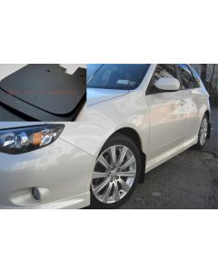 Rally Armor 08-10 Subaru WRX / 08-11 Impreza 2.5i (Hatch/Sedan) Basic Black Mud Flap w/Black Logo - MF6-BAS-BLK