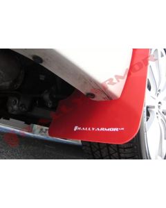 Rally Armor UR Rally Mud Flap Set Red w/White Logo Subaru WRX 08-11- RALL-MF6-UR-RD/WH