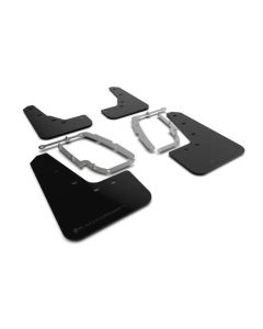 Rally Armor 17-23 Tesla Model 3 Black UR Mud Flap - Metallic Black Logo - MF62-UR-BLK/MBK