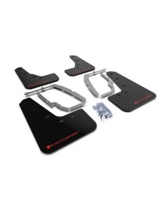 Rally Armor Black UR Mud Flap with Red Logo Tesla Model 3 2017+- RALL-MF62-UR-BLK/RD