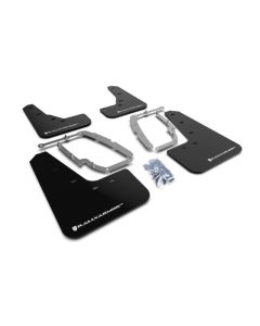 Rally Armor Black UR Mud Flap with White Logo Tesla Model 3 2017+- RALL-MF62-UR-BLK/WH