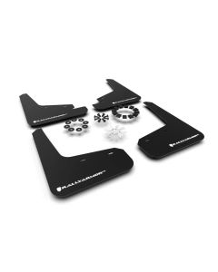Rally Armor Black Mud Flap w/ White Logo Tesla Model Y 2020-2021- RALL-MF72-UR-BLK/WH
