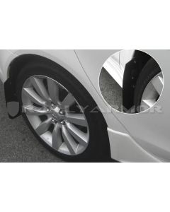 Rally Armor 07-17 Mitsubishi Lancer Basic Black Mud Flap w/ Black Logo - MF8-BAS-BLK