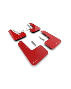 Rally Armor Red UR Mud Flap w/ White Logo Volkswagen MK8 Golf GTI | R 2022- RALL-MF80-UR-RD/WH