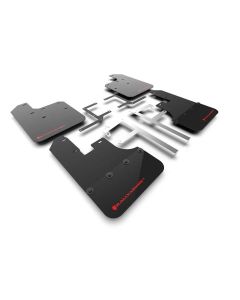 Rally Armor 19-25 Jeep Gladiator JT (Incl. Overland/Sport/Sport S) Black Mud Flap w/Red Logo - MF84-BLK-RD
