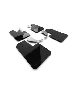 Rally Armor 21-25 Ford Bronco (Steel Bmpr - NO Rptr/Sprt - NO RR/RB) Blk Mud Flap w/Met. Blk Logo - MF85-NO-ST-MBK