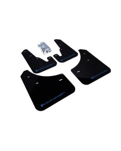 Rally Armor UR Rally Mud Flap Set Black w/Blue Logo Mazda Mazda 3 04-09- RALL-MF9-UR-BLK/BL
