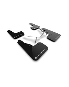 Rally Armor Black UR Mud Flap w/ White Logo Honda Civic Incl. Si | Sport | Touring 2022- RALL-MF90-UR-BLK/WH