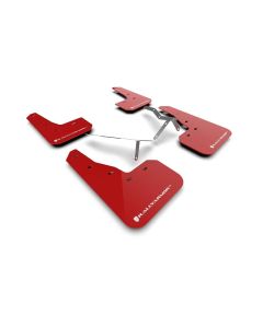 Rally Armor Red UR Mud Flap w/ White Logo Honda Civic Incl. Si | Sport | Touring 2022- RALL-MF90-UR-RD/WH